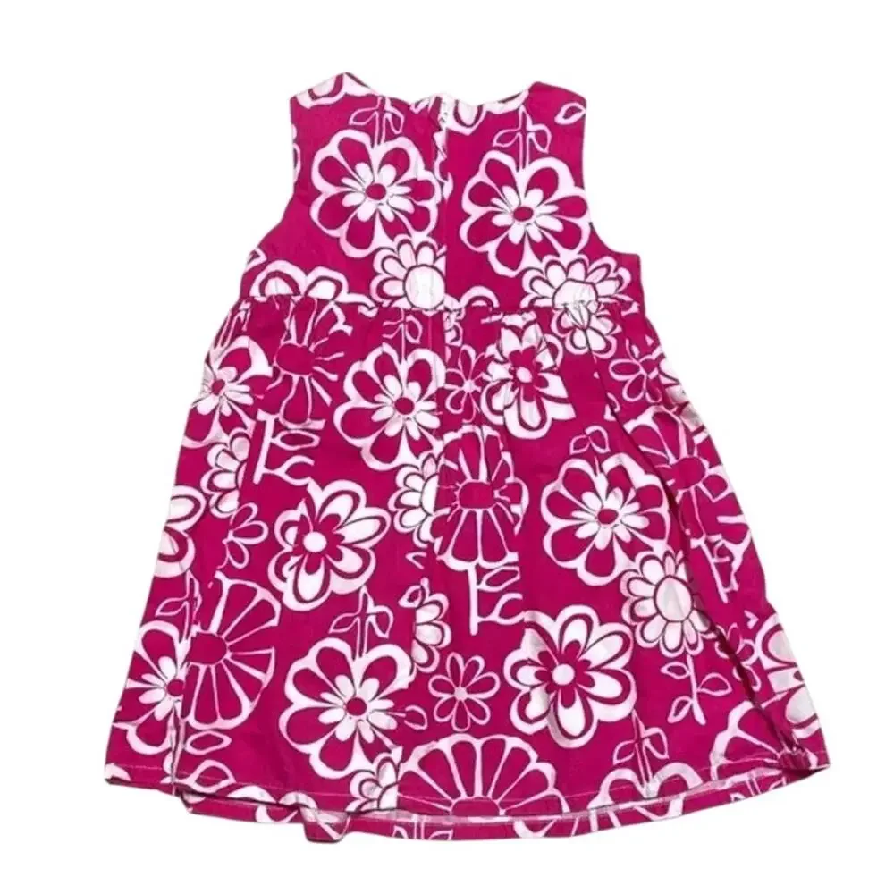 Gymboree Girls Size 8 Floral Dress Pink White Sleeveless Spring Summer